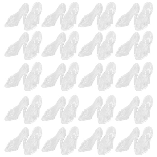 60 Pares De De Transparente Miniatura Para Decoração