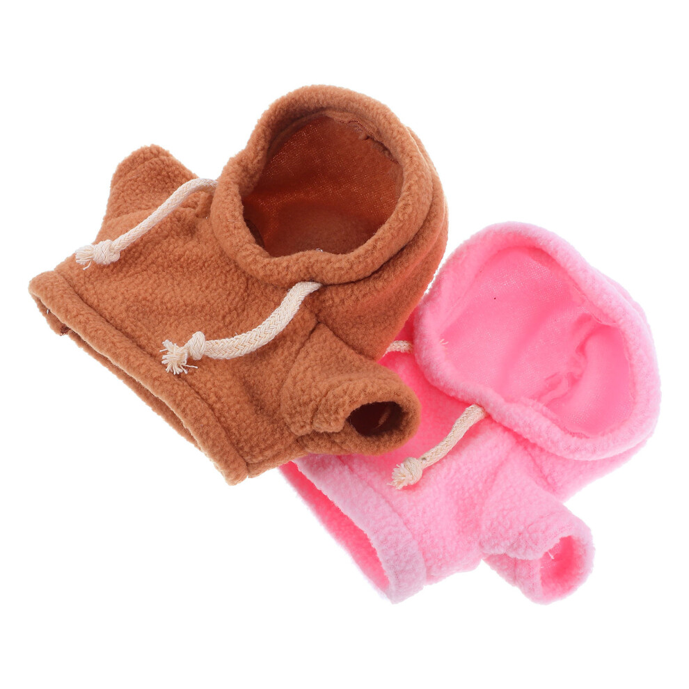 2 Sztuki Urocze Kapturkowe Sweterki Dla Pluszowych ZwierząTek I Lalek-image