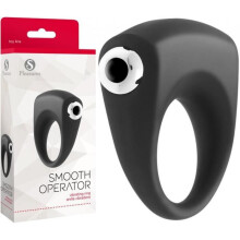 Anneau Vibrante - S-Pleasures - Operador Suave - Preto - Silicone - Vibromassajador potente