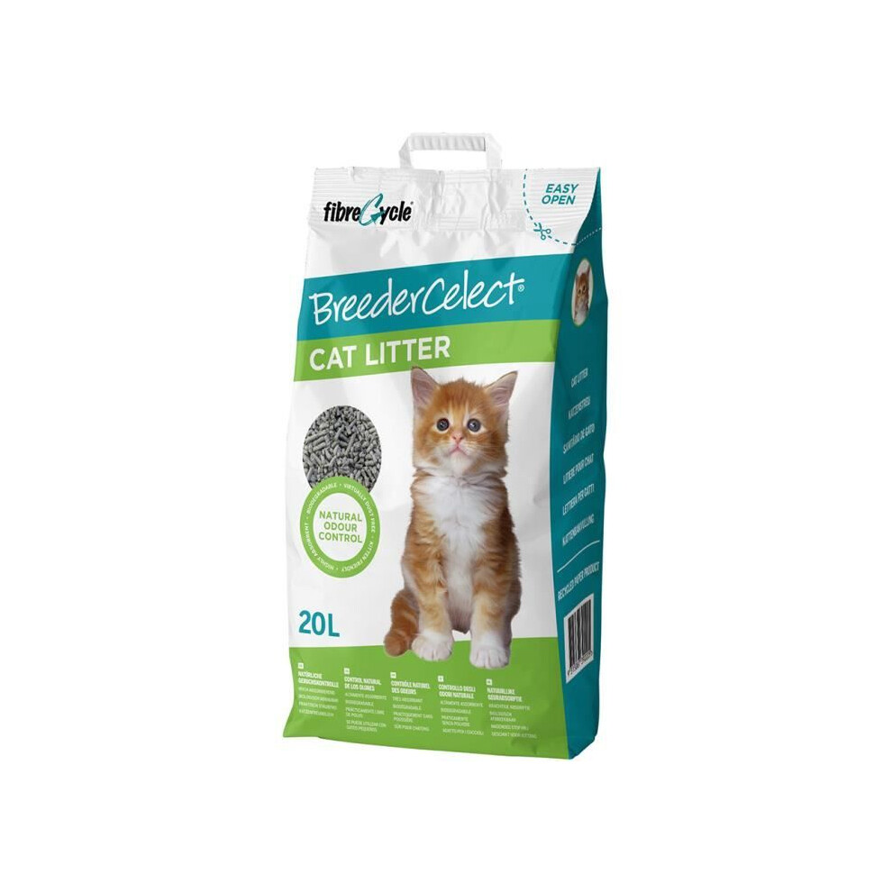 EcoFriendly Breeder’s Choice Paper Cat Litter 20L 99% Recycled Material - Image 3
