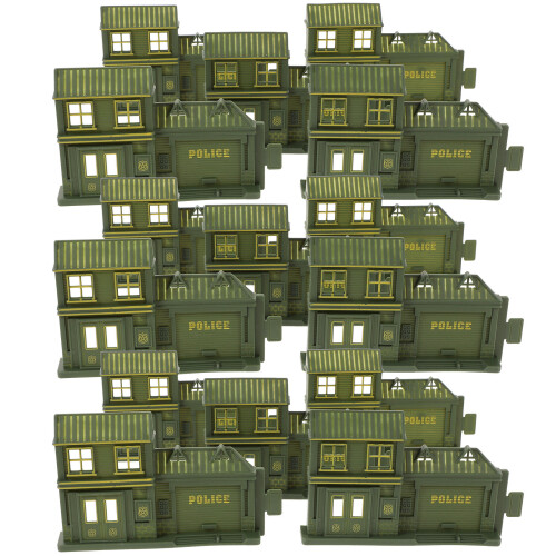 12 Unidades Miniatura Delegacia Decoração 2
