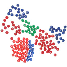 3 Pacotes De Bolas De De Plástico Numeradas Para