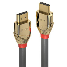Lindy Gold Line High Speed HDMI-kabel met Ethernet - 5m - Grijs - Ondersteuning voor 4K