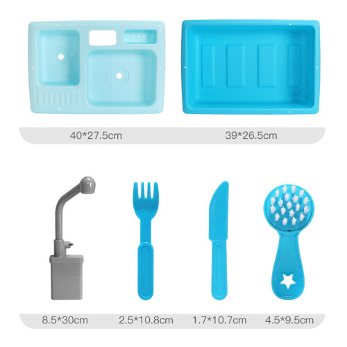 Casa De Plástico Com E Conjunto De (Azul) 2