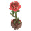 3Pcs De -Cabeça Rosa 3D Com Vaso Para Adultos 3