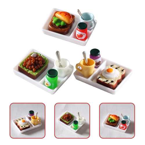 3 Conjuntos De Comida Miniatura Para Simbólico 2