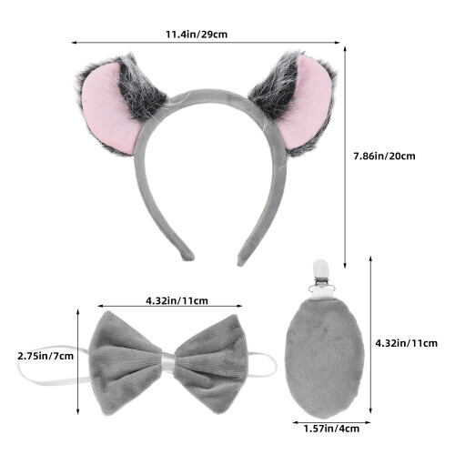 1 Set Koala Kostym Huvudband För Halloween 1