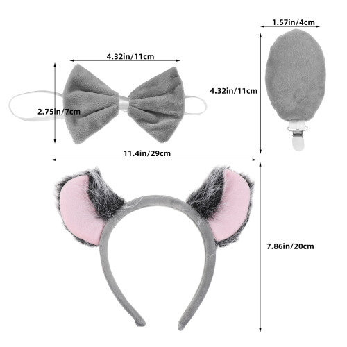 1 Set Koala Kostym Huvudband För Halloween 2