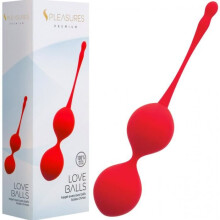 Bolas de Gueixa em Silicone Vermelho - unissex / adulto