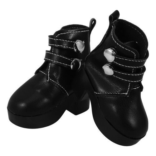 Um Par De Botas Altas Pu Para De 45 Cm