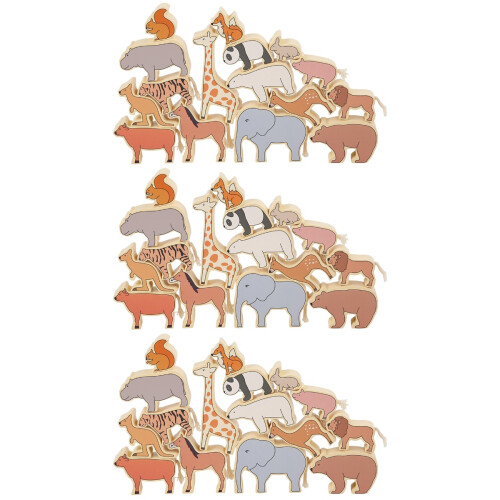 3 Conjuntos De Blocos Animais Portáteis 2