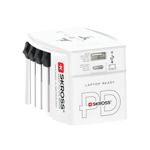 Reiseadapter USB-A+C PD 30W, Universal, ungeerdet