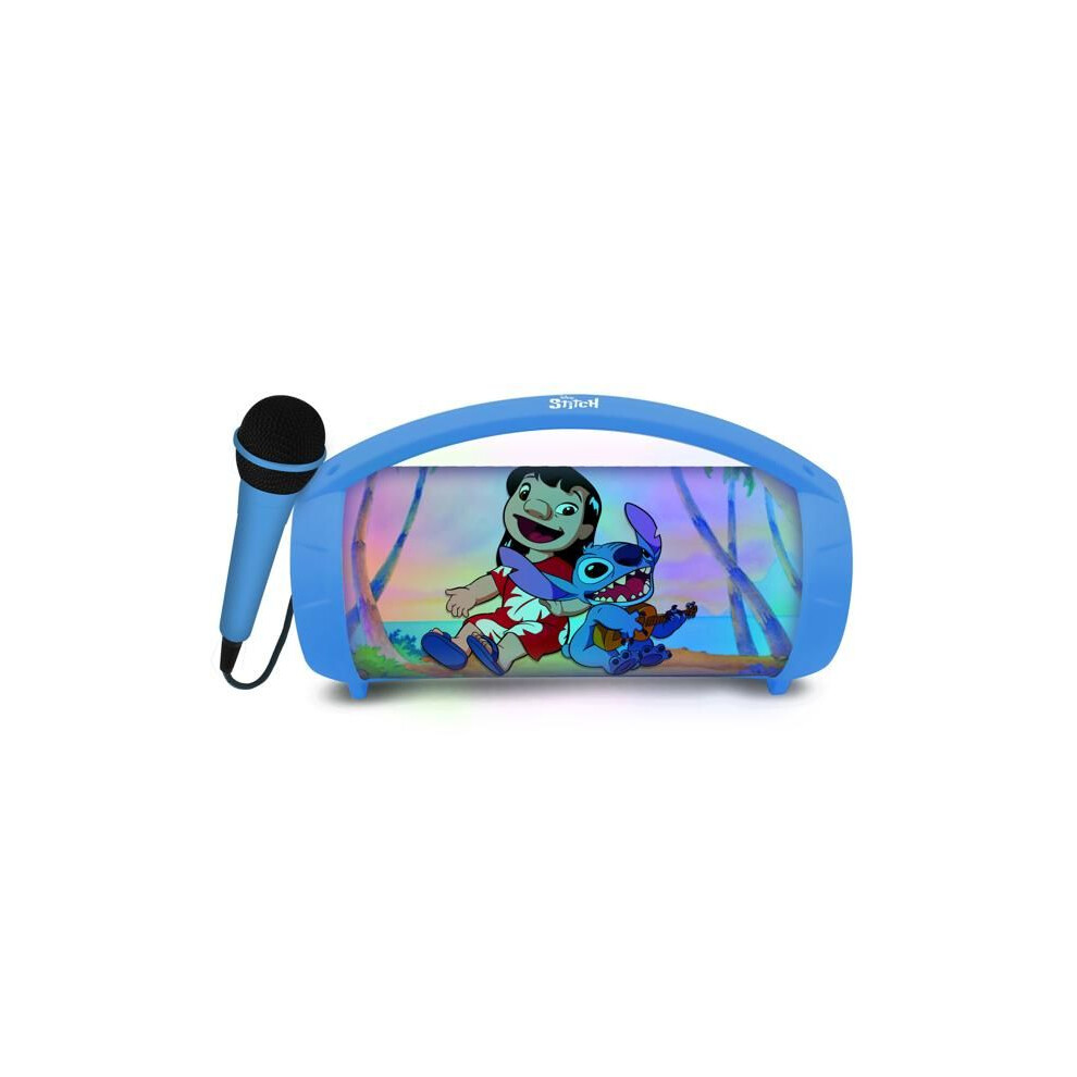 Lexibook - Wireless Bluetooth Speaker With And Microphone - Rechargeable Battery - Disney Stitch Light 3380743105154