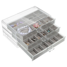 Worgeous Ohrringe Organizer Schmuck Halskette Halter Kind Grau