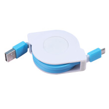 Usb Ladekabel Einziehbar Für Handys Blau