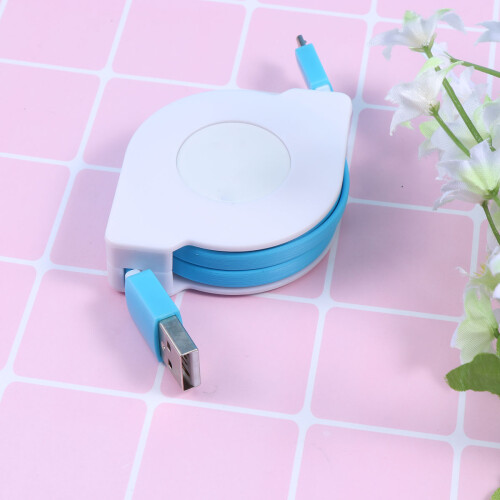 Usb Ladekabel Einziehbar Für Handys Blau 2