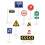 10 Unidades Mini Placas Tráfego Rua Sinalização 3