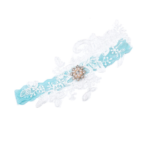 Bloemige Bruid Dijring Van Zachte Elastische Kant