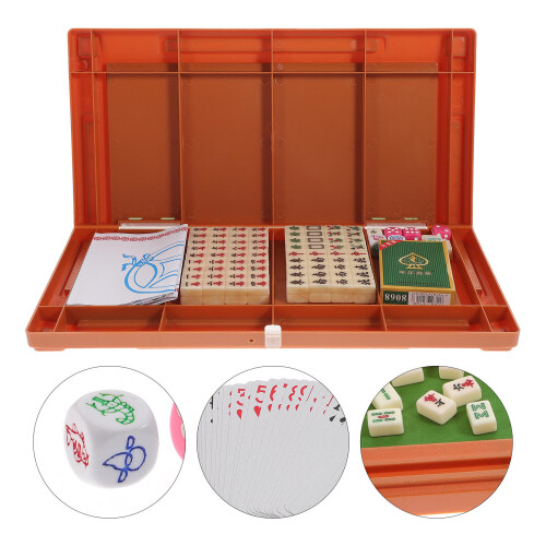 1Conjunto De Mahjong Compacto Acrílico Para Crianças 2