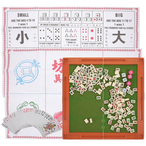 1Conjunto De Mahjong Compacto Acrílico Para Crianças 1