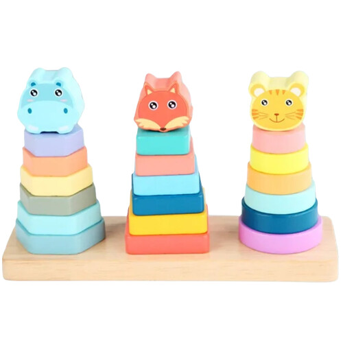 Conjunto De De Empilhamento Com Design De Animais