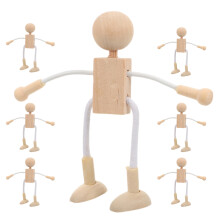 35 Holz Steckpuppen Unbemalte Figuren Zum Basteln Und