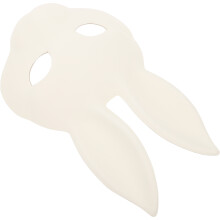 2Stück Halloween Hase Maske Halbgesicht Pu Weiß Für Kinder Erwachsene