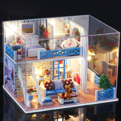 1 Lot De Maquette Maison Thème Mer À Jouet Diy 1