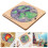 3Sets Kinder Lernpuzzle Erde Mehrfarbig Holz DIY 11