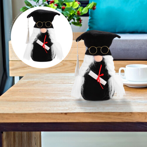 1 Pièce Thème Gnome Remise Diplômes Peluche Noir 2