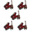 5 Sets Mini Gitarren Aus Holz, Deko Modell, 9