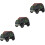 3Stk Mini Dinosaurier Grün ABS Kinder Spielzeug Rennbahn 5
