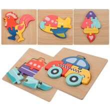 5Stk Holz Puzzle Toy Für Kinder 3D DIY Lernspiel Bunt Und Sicher
