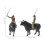Ensemble Figurine Réaliste De Corrida Et Cowboy Espagnol 2