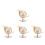 4 Pièces Miniature Fabriqué Main Étui Support 8