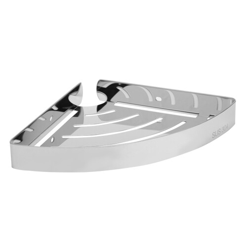Stainless Steel Wall Mounted Shelf Bathroom Corner Storage Rack Rustproof Shower Organizer Triangle Mounted Shelf For Space Saving Rustproof Shower Co 2