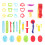 62 Pcs Diy Colored Clay Tools And Molds For Children 1