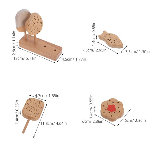 Madera Y Donut Para A Fingir, Accesorios Cocina 2