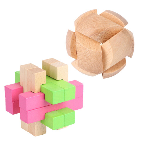 4 Unidades Bloques Madera Ming Luban Ingenio 2