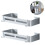 Corner Shower Caddy, Rustproof Aluminium For Bathroom & Kitchen, Large Capacity With Removable Hooks 2