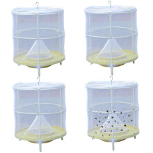 Reusable Hanging Fly Trap 4Pack With Pots Waterproof Insect Trap White Vertical Cage Indoor Outdoor Farm Garden Balcony