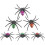 6Pcs Plastic Halloween Spider Toy Set 4