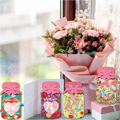 9/18Pcs Drift Bottle Greeting Card Wedding Party Chocolate-9pcs 1