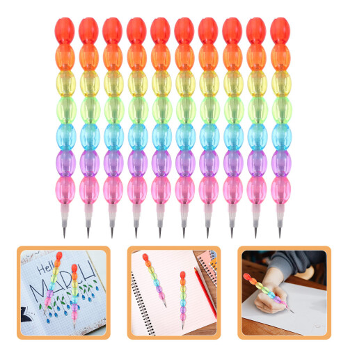 10Pcs Children Stackable Pencils Kids Writing Accessory 2