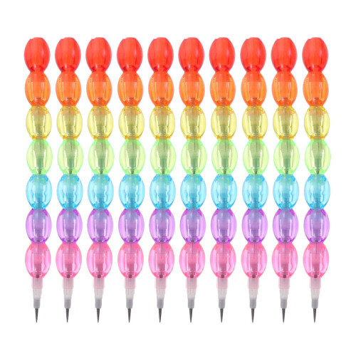 10Pcs Children Stackable Pencils Kids Writing Accessory 1