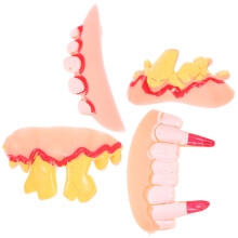 4Pcs Cosplay Teeth Party Props Decorative Fake Teeth For Halloween
