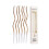 6Pcs Curved Cake Candle with Multiple-Gold plated champagn 1