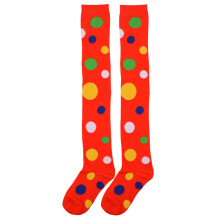 Paar Clown Cosplay Strümpfe Mit Pünktchenmuster Über Der Knie