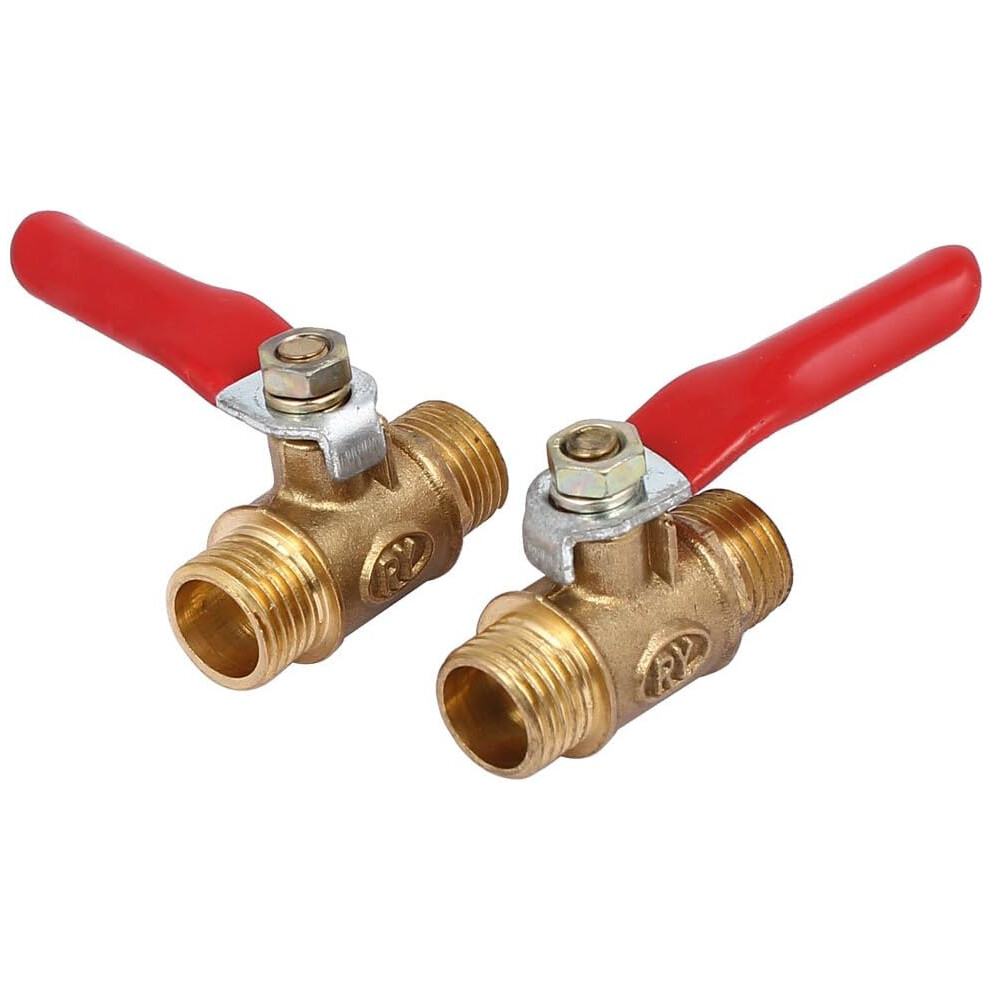 Reliable Shut Off Switch, Brass Ball Valve Offers Wear Resistance Through Precise Lever Handle Operation, Straight Fitting Ensures Leak-Proof Structur 9060116627141