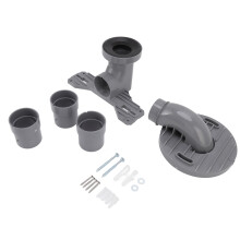 Connettore universale per WC monoblocco autoportanti, design a prova di perdite con lunghezza regolabile, materiale PP ispessito e resistente per una